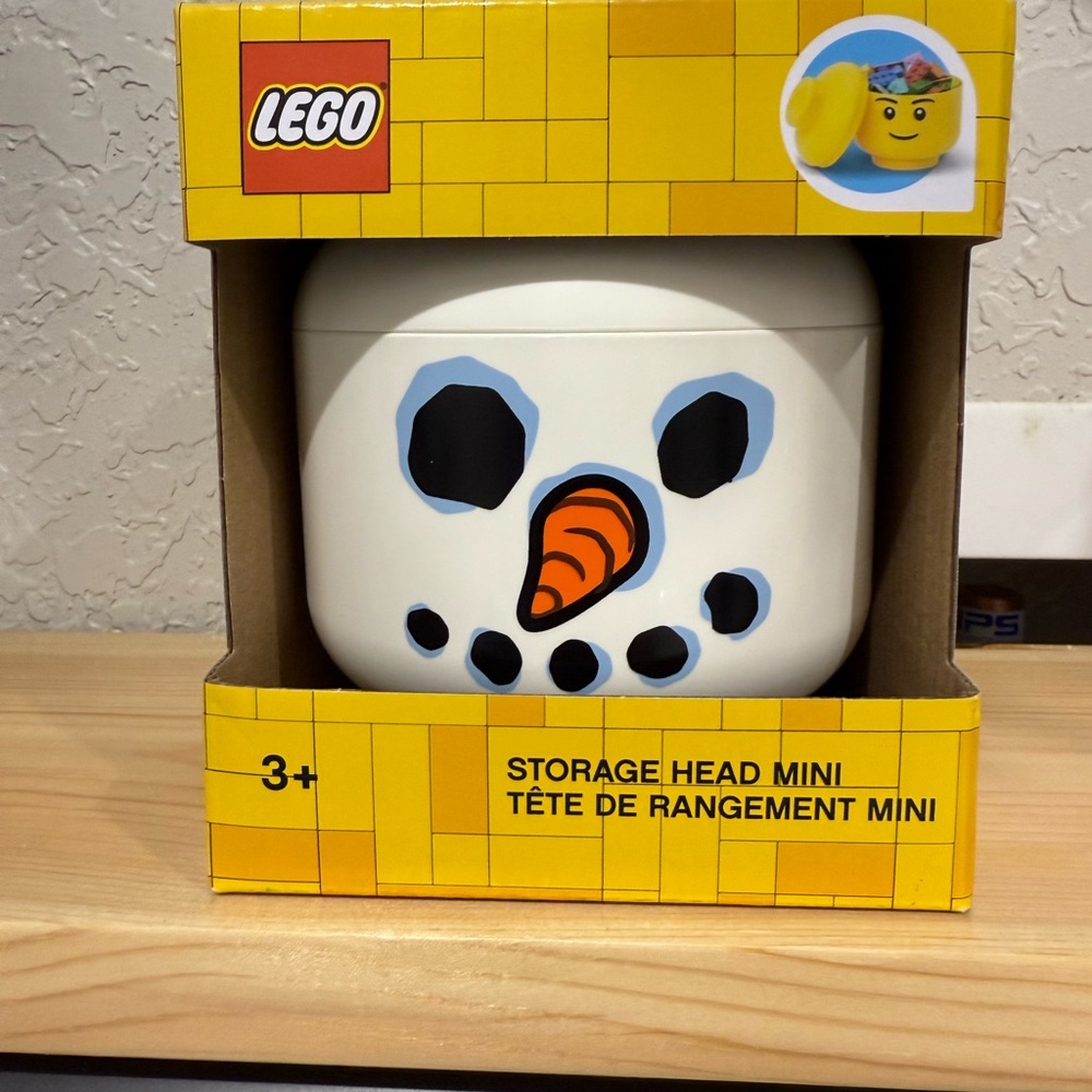 LEGO Snowman Storage Head Mini - White and Black